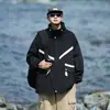 Chaqueta cortavientos de moda para hombre Tangkez para camping al aire libre y montañismo, abrigo con capucha de estilo americano holgado