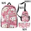 3D Nuevo Periférico Impreso Sanrio Merlot Bolso Mochila Bolso Cruzado Bolsa para Lápices Set Impreso de Tres Piezas