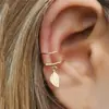 Conjunto de clips para oreja europeos y americanos transfronterizos, juego de 5 piezas, personalidad creativa, doble C, cartílago, en forma de U, pendientes de doble capa