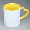 Taza de sublimación de calor transferencia de calor color interior color de asa taza de corazón consumibles de transferencia de calor outlet de fábrica de tazas