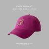Tio Hu Ji original letra B boné de beisebol dos homens estilo ocidental rosto olhando pequeno soft top pontiagudo boné nicho design chapéu mulheres