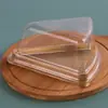 Caja para pastel triangular de 6 pulgadas 8 pulgadas transparente PTE melee mousse corte A02A03