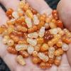Jade de seda dorada de Hotan, Xinjiang, con agujero pasante, cuentas de jade de calabaza, jade de roca de cuarzo naranja, cuentas tridimensionales de calabaza pequeña