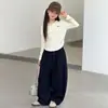 Conjunto de Sudadera con Capucha y Pantalones Casuales para Niñas, Atuendo de Dos Piezas Moderno de Nueva Temporada Primavera y Otoño para Niños Mayores Estilo Coreano