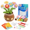 Paquete de Materiales de Crochet Más Vendido de Amazon Serie de Plantas Adornos de Flores en Maceta Regalos Soporte Dropshipping
