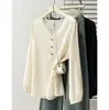 Blusa de otoño para mujer talla grande, nuevo diseño, elegante, con encaje, cuello en V, cinturón para atar, manga larga, talla grande, camiseta básica 0758