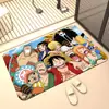 Tapete de banheiro absorvente de diatomita One Piece, tapete de pé de secagem rápida de anime, tapete antiderrapante para entrada de vaso sanitário