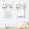 BR-S006 Pegatina autoadhesiva decorativa para interruptor de enchufe con diseño de dibujos animados creativos, arcoíris sonriente, animalito pequeño y adorable