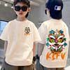 Ropa Infantil de Estilo Urbano Camiseta de Manga Corta de Verano para Niños Medianos y Grandes Tops de Manga Corta de Verano para Niños Trendy Ins