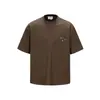 Yidao Vintage 2026 Verano Nuevo Camiseta de Manga Corta con Bordado de Letras para Hombre Cuello Redondo Holgada Pullover Tee