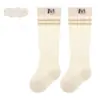 Calcetines de Malla de Algodón Delgados de Rodilla para Bebé de Primavera y Verano, Calcetines Altos para Bebés y Niños Pequeños, Calcetines Pequeños con Dibujos Animados Anti-mosquitos