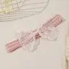 Faixa de Cabeça de Renda Vazada para Bebê Mais Vendida Transfronteiriça Acessórios de Cabelo Artesanais Infantis Europeus e Americanos Faixa de Cabeça de Tecido Dopamina Princesa