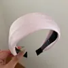 Faixa de cabeça com esponja de cetim de seda, cobertura total, aba larga, visual de alta qualidade estilo francês, popular online, acessório de cabelo com faixa de seda de coroa alta
