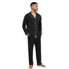 Amazon Transfronteiriço Conjunto de Pijama Masculino de Modal com Manga Longa Verão Cardigã Masculino Roupa de Casa Disponível
