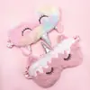Nueva máscara de ojos de unicornio transfronteriza con degradado colorido, máscara de ojos de felpa sombreada, máscara de ojos de dibujos animados para viajar, una variedad de combinaciones