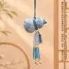 Festival do Meio Outono cultural e criativo, pingente de cabaça com borla de cristal de alta qualidade e brocado Song, decoração suspensa de estilo chinês para trazer sorte para bolsas e interior de carro