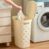Cesta Grande de Plástico con Patrón de Diamante para Ropa Sucia Cubo de Lavandería para Baño Cesta para Ropa Sucia de Hogar Cesta para Almacenamiento de Ropa Sucia