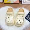 Nuevas Zapatillas de Oso con Sensación de Deslizamiento de Suela Gruesa, Zapatos de Cueva para Mujer, para Verano, Nuevas Elevadas Antideslizantes Baotou EVA Sandalias de Playa