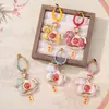 Nuevo Colgante de Hebilla de Anillo de Caballo Giratorio de Brocado Song Estilo Chino Colgante de Llavero Decoración para el Año del Caballo Riqueza Instantánea DIY