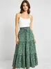 Nueva Falda Floral 2026 para Mujer, Falda de Cintura Alta Corte A, Falda de Paraguas Estampada Estilo Bohemio, Falda Retro Europea y Americana