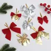 Lazo de Navidad Brillante Nuevo Flocado Transfronterizo Decoración DIY de Escena Festiva Lazo para Árbol de Navidad