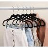 Perchas de Terciopelo con Pinzas, Perchas Antideslizantes que Ahorran Espacio, Pinzas para Trajes, Chaquetas y Pantalones de Tienda de Ropa, Ganchos Galvanizados