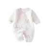 Mameluco para bebé para otoño e invierno, mameluco sin costuras de manga larga, conjunto cálido acolchado de mariposa para recién nacido, ropa para recién nacido