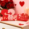 Dia dos Namorados Artesanato em Madeira Coração Rosa Enfeites Casamento Decoração de Casamento Cartas de Amor Mesa de Trabalho