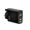 Carregador rápido Type-c multi-porta personalizado para celular, regulamentações dos EUA, Europa e Reino Unido, nova cabeça de carregamento 3USB 2PD transfronteiriça