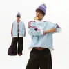 Sudadera estilo americano con bloques de color de tres rayas y cuello alto, unisex, colección de otoño, chaqueta deportiva de moda estilo universitario, corte holgado, prenda exterior versátil