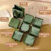 Conjunto de Bolsas de Veludo Verde Kapok para Venda por Atacado em Estoque, Estojo de Armazenamento de Joias de Luxo Leve com Tampa e Base, Caixa Gaveta, Caixa de Embalagem para Joias