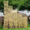 Cerca de Bambu Expansível Estaca Cerca de Quintal Treliça para Horta Cerca Rústica Decoração Externa Pátio Anticorrosão Estrutura de Escada de Trepadeira