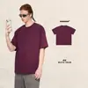 Camiseta de Manga Corta para Hombre Bk Ligera Delgada de Terciopelo 190g Fresca Suave Secado Rápido Algodón Puro Color Sólido.
