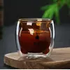 Copo Urso de Vidro Borossilicato Alto Colorido de Camada Dupla Personalizado para Casa Copo para Café Leite Escritório Copo para Suco Bebida