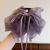 Pin de clip para coleta alta con lazo floral dulce y delicado, un accesorio mágico para el cabello para sujetar la parte posterior de la cabeza, con accesorio para el cabello de cinta de malla