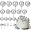 Bolinha dourada líquida transfronteiriça, bolinha prateada, bolinha colorida, plug-in para decoração de bolo, festa de aniversário, decoração de bolo de confeitaria
