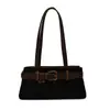 Bolso de Axila Retro de Gamuza de Gama Alta 2025 Otoño e Invierno Nueva Moda Versátil Simple para Viajar al Trabajo Bolso de Hombro