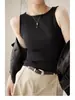 Venta al por mayor del fabricante Moda de verano Nuevo estilo Top de canalé para mujer sin hombros Sencillo Moldeador Francés Sin mangas Camiseta sin mangas Moderno