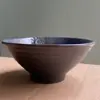 Atacado alta temperatura cor underglaze gancho Videira Balde Tigela Tigela de arroz cerâmica japonesa Tigela pequena japonesa tigela cerâmica perna alta pequena
