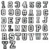 Chinelos Alfanuméricos Transfronteiriços com Letras Inglesas Fivelas de Sapato Decoração de Sapato Acessórios DIY Acessórios de Sapato de Borracha Macia