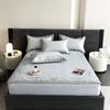 Alfombra de Ratán Hielo Transpirable con Estampado Digital de Lujo Ligero, Esquinas con Correa, Plegable, Lavable a Máquina, Amigable con la Piel, Alfombra Suave para Dormir Desnudo, Alfombra de Salud