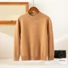 Suéter de Cachemira para Bebés Niños y Niñas, Suéter Cálido de Cuello Semi Alto Otoño e Invierno, Versátil Color Sólido Capa Base de Punto