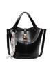 Comercio Exterior Bolso de Mano de Moda Simple para Mujer Primavera 2025 Nuevo Retro Hombro Bandolera Bolso Cubo para Viaje