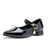 Sapatos de Princesa com Salto Alto para Meninas 2026 Novo Primavera e Outono Bico Fino Sapatos de Performance e Passarela Infantil para Vestidos e Saias Sapatos de Salto Único da Moda