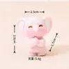 Nuevos Adornos de Micro Paisaje Elefante Rosa y Azul Adornos de Resina para Escritorio y Coche Accesorios Hechos a Mano para Casa de Muñecas DIY