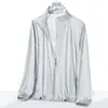 Roupa de Proteção Solar para Homens e Mulheres, Roupa de Pele de Seda Gelo Anti-UV, Respirável Verão Masculino Esportes ao Ar Livre Absorção de Suor Viagem Quebra-Sol