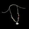¡Te veo en la playa!~ Collar de Cuentas Dopamina para Niñas, Cadena para Clavícula de Diseño Único, Accesorio Estilo Vacaciones de Verano