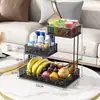 Bandeja de Frutas Sala de Estar Mesa de Café Hogar Bandeja de Frutas Multicapa Cesta de Almacenamiento Estante de Almacenamiento de Frutas Bandeja de Almacenamiento de Snacks Cesta de Frutas