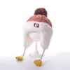 Gorros de Otoño e Invierno para Bebés Niños y Niñas, Bebés y Niños Pequeños, Lindos Gorros de Dibujos Animados con Protección para los Oídos, Pompones de Piel, Cálidos y Cortavientos Gorros de Tormenta, Modernos