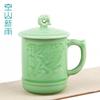 Taza de Oficina Doble Color Regalo de Negocios Taza Kongshan New Rain Longquan Celadón Shenlong Deshui Cerámica Horno